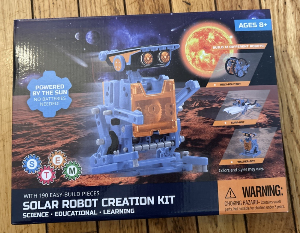 Tomons Solar Robot Creation Kit Build 12 Different Robots 190 pcs STEM Toy New